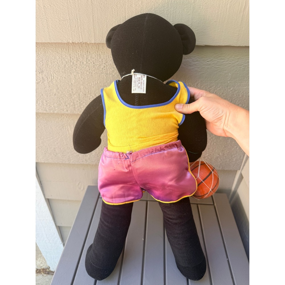 Vintage North American Bear Co Kareem Abdul Jabear VIB Plush 1983 Lakers 33 NBA - Picture 2 of 7